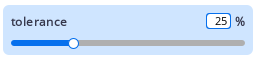 The tolerance slider