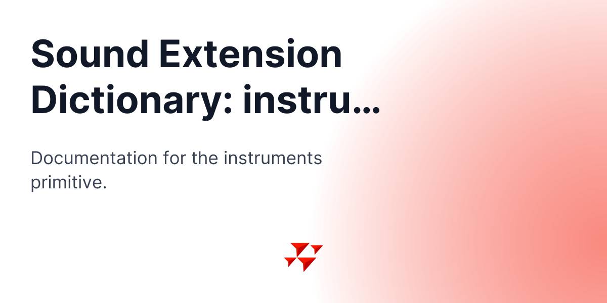 Sound Extension Dictionary: instruments - NetLogo 7.0.3 User Manual