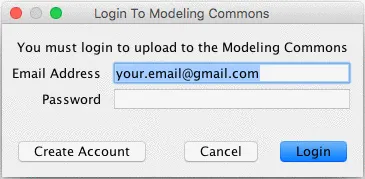 Log in to Modeling Commons